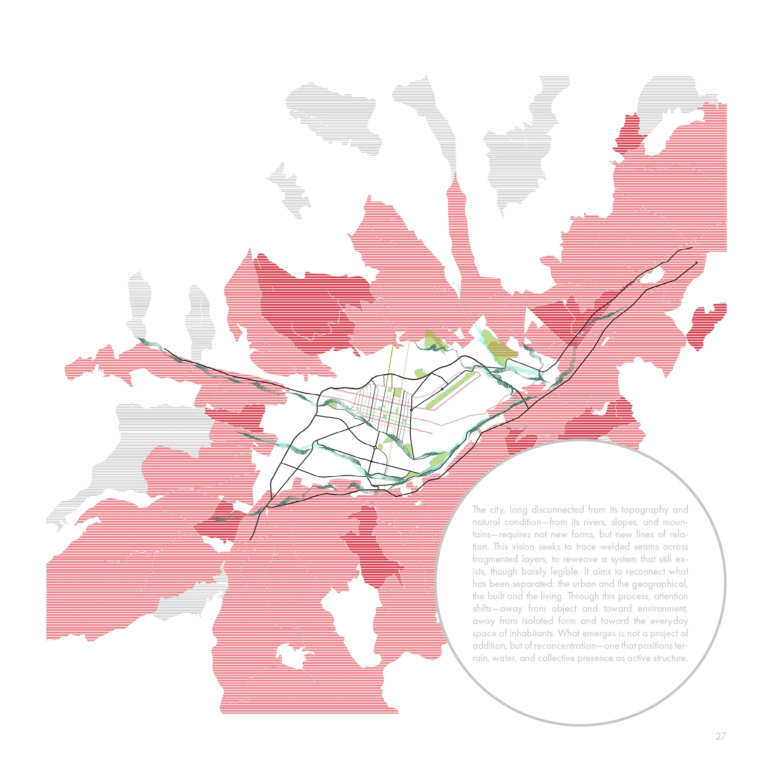 Axonometric representation of Superblock Cuenca